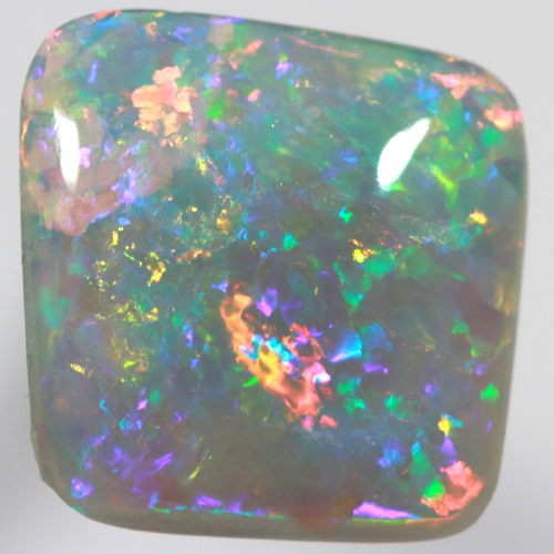 SOLID CRYSTAL OPAL Floral Harlequin pattern very bright. SEE VIDEO